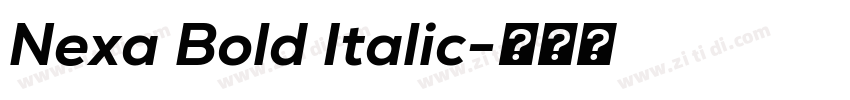 Nexa Bold Italic字体转换